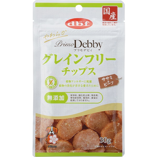 プリモデビィ グレインフリーチップス ササミ＆ビーフ 30g