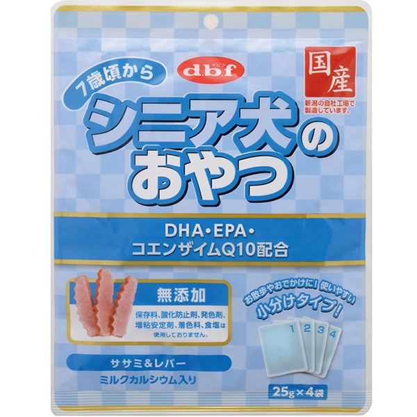 シニア犬のおやつ DHA・EPA・コエンザイムQ10配合 25g×4袋