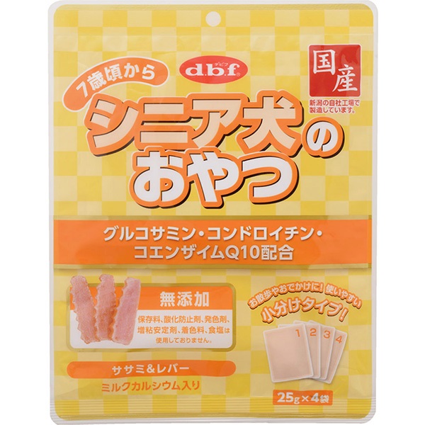 シニア犬のおやつ グルコサミン・コンドロイチン・コエンザイムQ10配合 25g×4袋