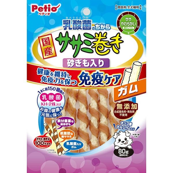 乳酸菌のちから ササミ巻き 砂ぎも入り 80g