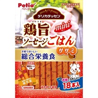 デリカテッセン 総合栄養食 鶏旨 ミニソーセージごはん ササミ 18本入