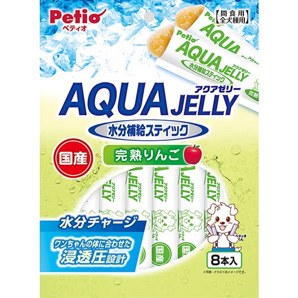 アクアゼリー 水分補給 完熟りんご スティックタイプ 8本入