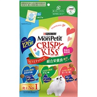 【あす宅】モンプチ クリスピーキッス バラエティパック 総合栄養食 贅沢シリーズ 126g