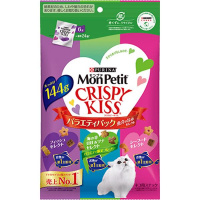 【あす宅】モンプチ クリスピーキッス バラエティパック 魚介の旨みセレクト 144g