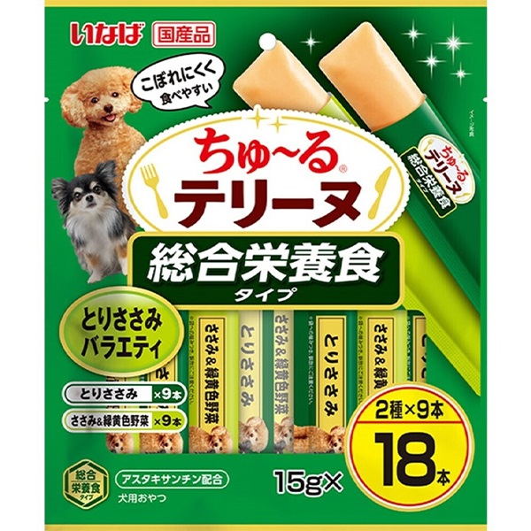 いなば ちゅ～るテリーヌ 総合栄養食タイプ とりささみバラエティ 15g×18本入り［ちゅーる］