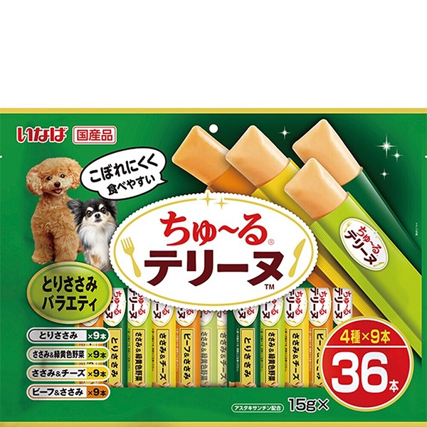 いなば ちゅ～るテリーヌ とりささみバラエティ 15g×36本入り［ちゅーる］
