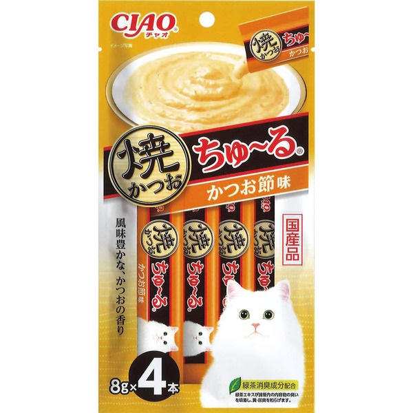 チャオ 焼かつおちゅ～る かつお節味 8g×4本 ［ちゅーる］