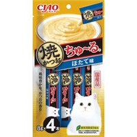 チャオ 焼かつおちゅ～る ほたて味 8g×4本 ［ちゅーる］