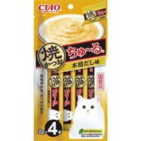 チャオ 焼かつおちゅ～る 本格だし味 8g×4本 ［ちゅーる］