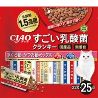 チャオ すごい乳酸菌 クランキー まぐろ節・かつお節ミックス 22g×25袋