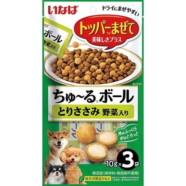 いなば トッパーまぜて ちゅ～るボール とりささみ 野菜入り 10g×3袋 [ちゅーる]