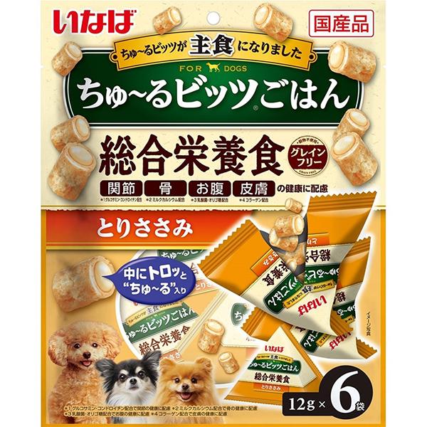 いなば ちゅ～るビッツごはん とりささみ 12g×6個 ［ちゅーる