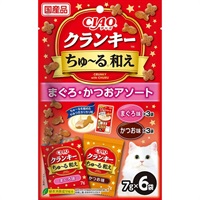 チャオ クランキーちゅ～る和え まぐろ・かつおアソート 7g×6袋［ちゅーる］