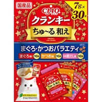 チャオ クランキーちゅ～る和え まぐろ・かつおバラエティ 7g×30袋［ちゅーる］