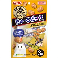 チャオ 焼かつおちゅ～るビッツ 本格だし味 12g×3袋［ちゅーる］