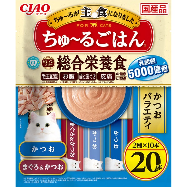 チャオ ちゅ～るごはん かつおバラエティ 14g×20本 ［ちゅーる］