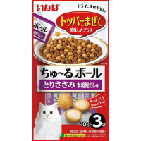 いなば トッパーまぜて ちゅ～るボール とりささみ 本格鰹だし味 10g×3袋［ちゅーる］