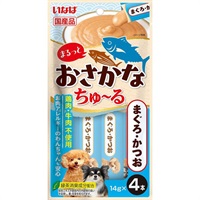 いなば まるっとおさかなちゅ～る まぐろ・かつお 14g×4本［ちゅーる］