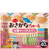 いなば まるっとおさかなちゅ～る 4種のバラエティ 14g×40本入り［ちゅーる］