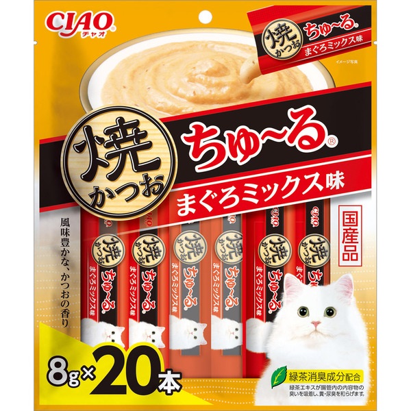チャオ 焼かつおちゅ～る まぐろミックス味 8g×20本 ［ちゅーる］
