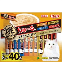 チャオ 焼かつおちゅ～る バラエティ 8g×40本 ［ちゅーる］