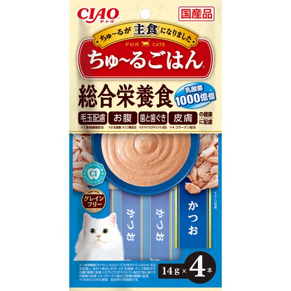 チャオ ちゅ～るごはん かつお 14g×4本 ［ちゅーる］