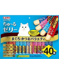 チャオ スティック ちゅ～るゼリー まぐろ・かつおバラエティ 15g×40本［ちゅーる］