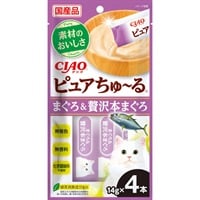 チャオ ピュアちゅ～る まぐろ＆贅沢本まぐろ 14g×4本 ［ちゅーる］
