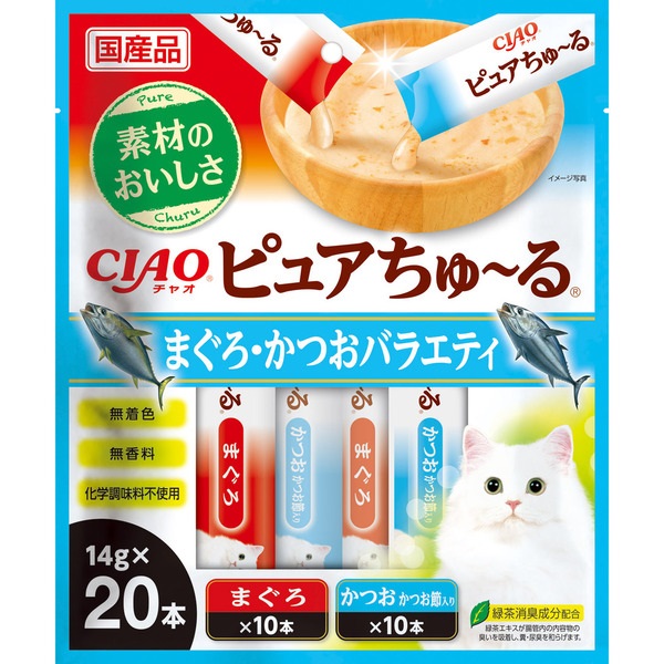 CIAO ちゅ～る まぐろ・かつおバラエティ 20本入り | 商品情報