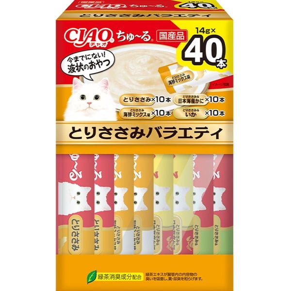チャオ ちゅ～る とりささみバラエティBOX 14g×40本 ［ちゅーる］