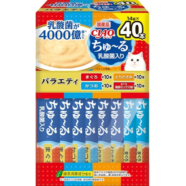 チャオ ちゅ～る 乳酸菌入りバラエティBOX 14g×40本 ［ちゅーる］
