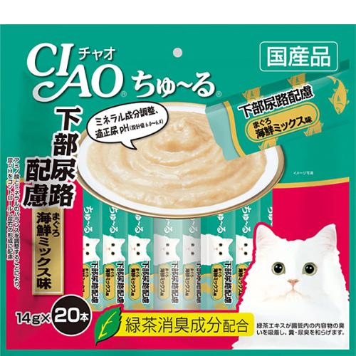 チャオ ちゅ～る 下部尿路配慮 まぐろ 海鮮ミックス味 14g×20本［ちゅーる］