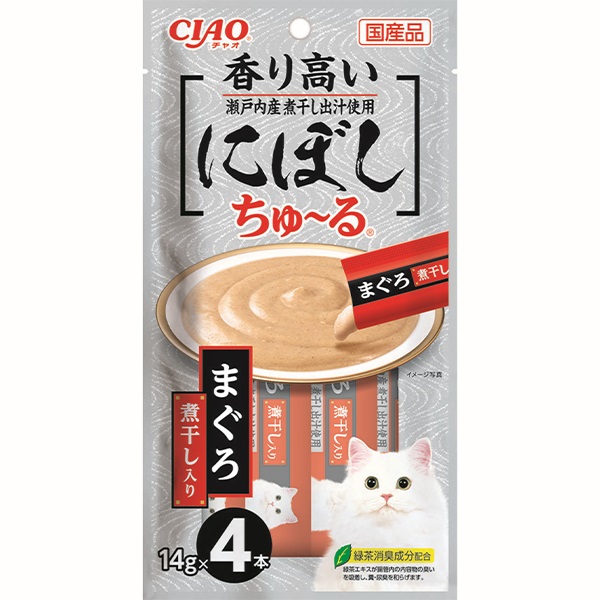 チャオ にぼしちゅ～る まぐろ 煮干入り 14g×4本 ［ちゅーる］