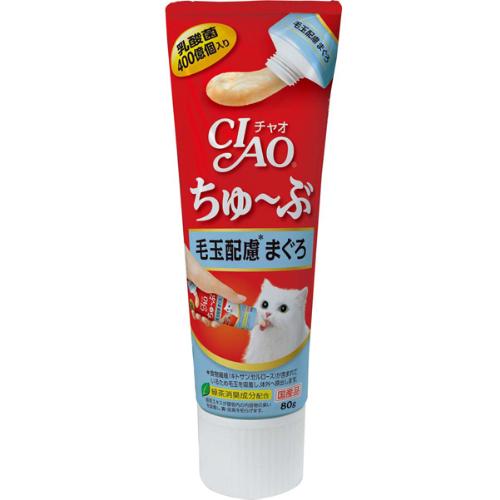 チャオ ちゅ～ぶ 毛玉配慮 まぐろ 80g [ちゅーぶ]