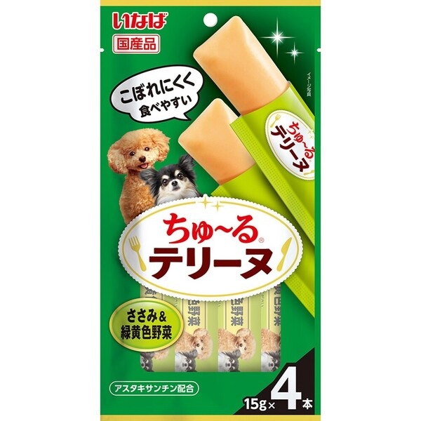 いなば ちゅ～るテリーヌ ささみ＆緑黄色野菜 15g×4本 ［ちゅーる］