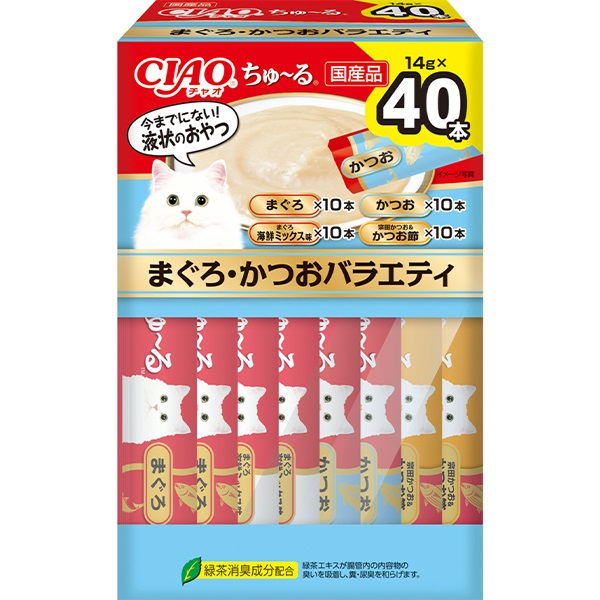 チャオ ちゅ～る まぐろ・かつおバラエティBOX 14g×40本 ［ちゅーる］
