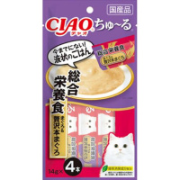 チャオ ちゅ～る 総合栄養食 まぐろ＆贅沢本まぐろ 14g×4本 ［ちゅーる］