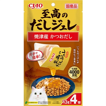 チャオ 至高のだしジュレ 焼津産 かつおだし 13g×4コ［ちゅーる］