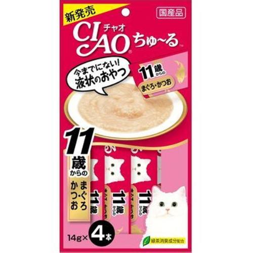 チャオ ちゅ～る 11歳からのまぐろ・かつお 4本入り（14g×4コ） [ちゅーる]