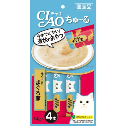 【あす宅】チャオ ちゅ～る まぐろ＆まぐろ節 14g×4本 [ちゅーる]