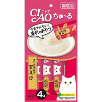 【あす宅】チャオ ちゅ～る とりささみ＆甘えび 14g×4本 [ちゅーる]