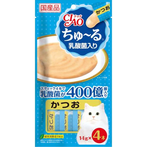 チャオ ちゅ～る 乳酸菌入り かつお 14g×4本 ［ちゅーる］