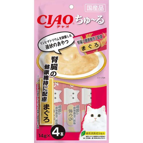 チャオ ちゅ～る 腎臓の健康維持に配慮 まぐろ 14g×4本［ちゅーる］