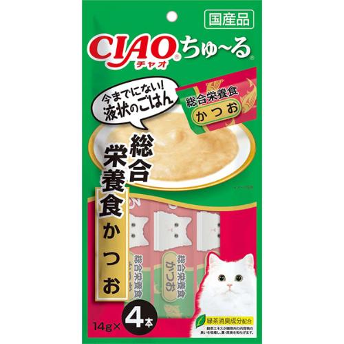 チャオ ちゅ～る 総合栄養食 かつお 14g×4本［ちゅーる］