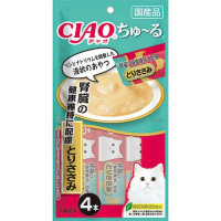チャオ ちゅ～る 腎臓の健康維持に配慮 とりささみ 14g×4本 ［ちゅーる］