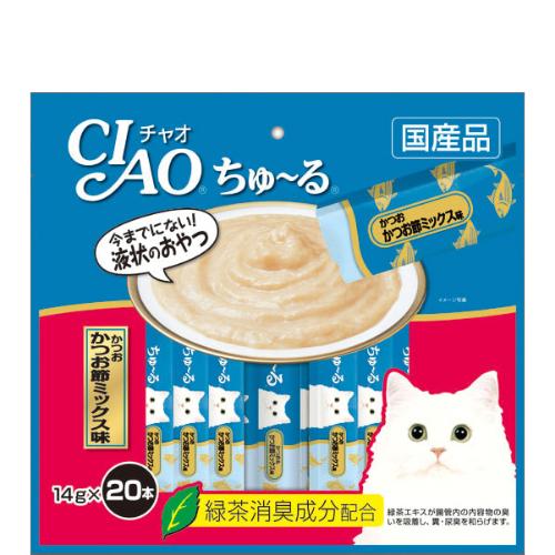 チャオ ちゅ～る かつお かつお節ミックス味  14g×20本 [ちゅーる]
