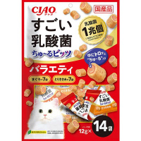 チャオ すごい乳酸菌 ちゅ～るビッツ バラエティ 12g×14袋 [ちゅーる]