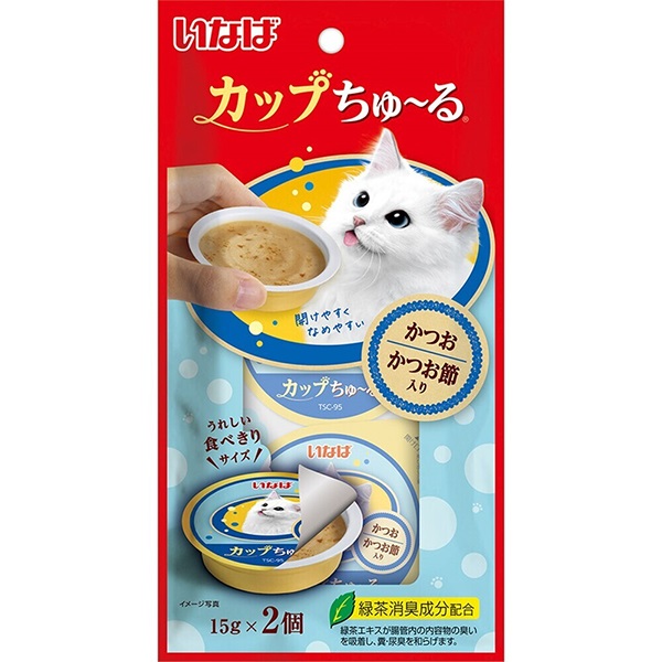 いなば カップちゅ～る かつお かつお節入り 15g×2コ［ちゅーる］