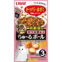 いなば トッパーまぜて 焼かつお ちゅ～るボール 高齢猫用 かつお節味  10g×3袋 ［ちゅーる］