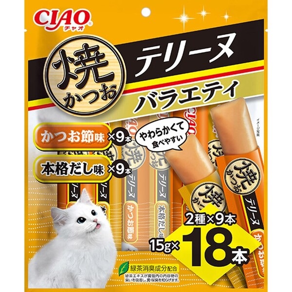 チャオ 焼かつおテリーヌ バラエティ 15g×18本